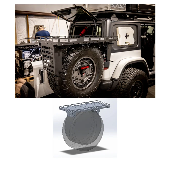 Внедорожник Spedking 4x4 автомобильные аксессуары Стальная Задняя запасная шина универсальная корзина для Jeep WRANGLER