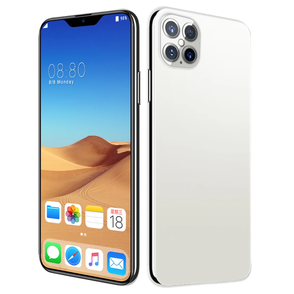  Новый высококлассный мобильный телефон I12 Pro 6 5 дюйма сотовый 8 ГБ + 256 памяти две sim-карты в режиме ожидания
