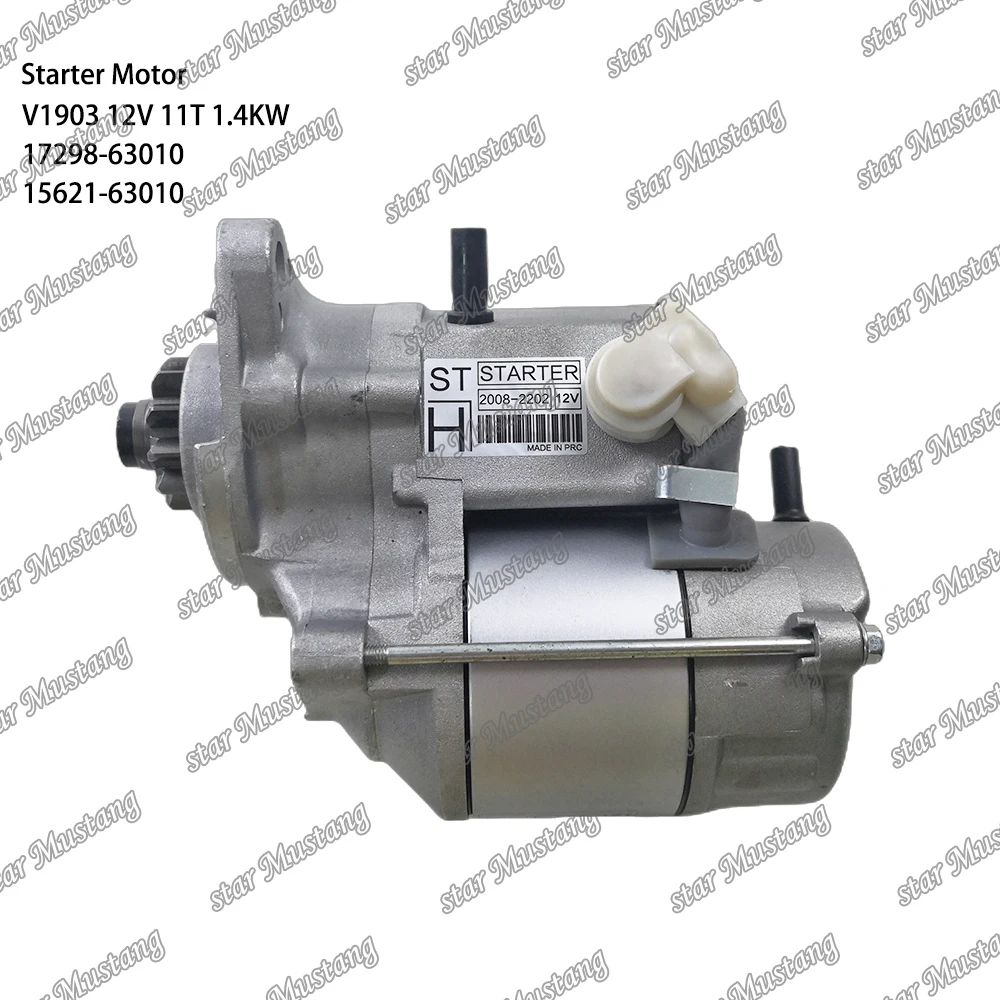 V1903 Starter Motor 12V 11T 1.4KW 17298-63010 15621-63010 Suitable For Kubota Engine Parts