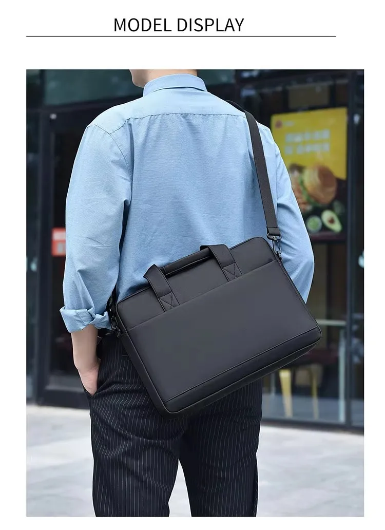 Custom Men Office Business Shoulder Bag Durable Oxford Quality Men Sling bag Portable Briefcase Notebook Laptop Bag Sleeve Case