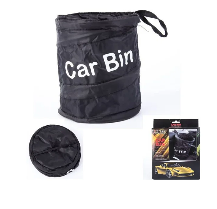New Design Portable Eco-friendly Hanging Collapsible Foldable Trash Can Mini Car Trash Can Auto Garbage Bin with Lid for car