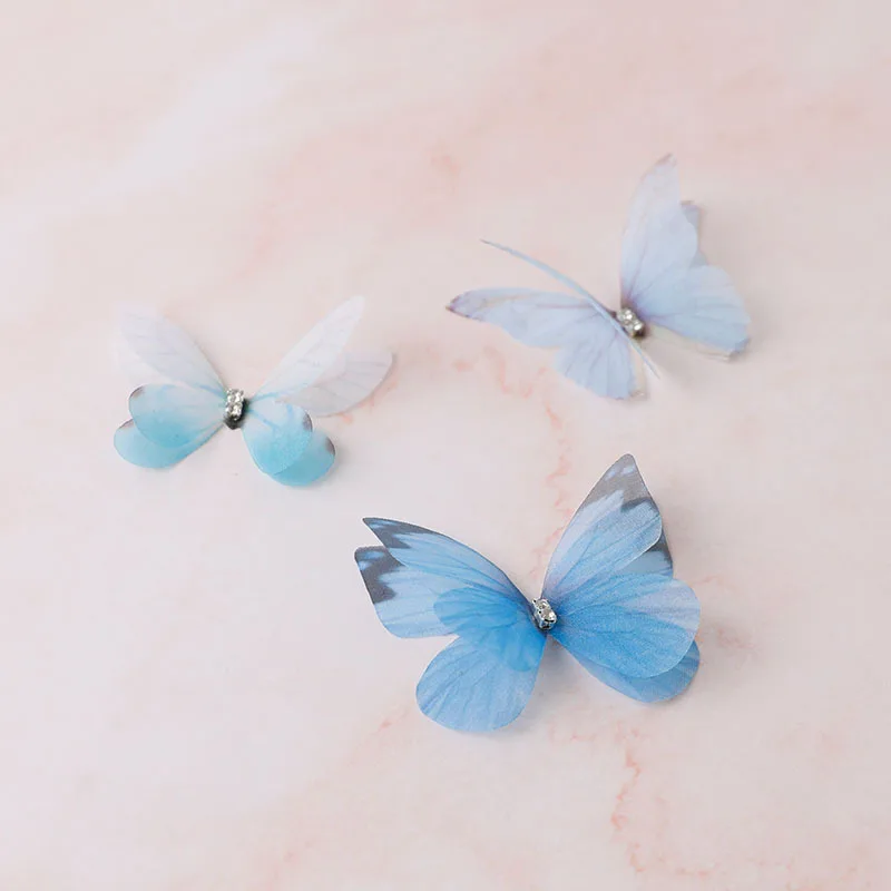 Factory direct selling cake decoration dream gradual change butterfly fairy birthday cake card decoration supplies