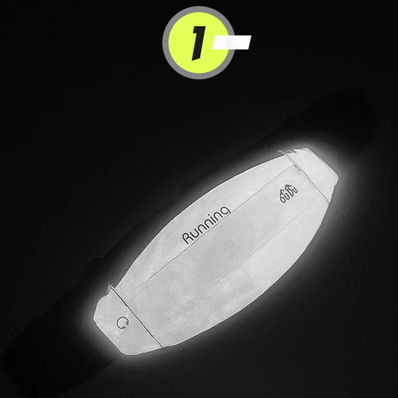 Customized Logo Running Cell Phone Waist Belt Outdoor Sports Marathon Reflective Waterproof Breathable Fitness Waist Packs