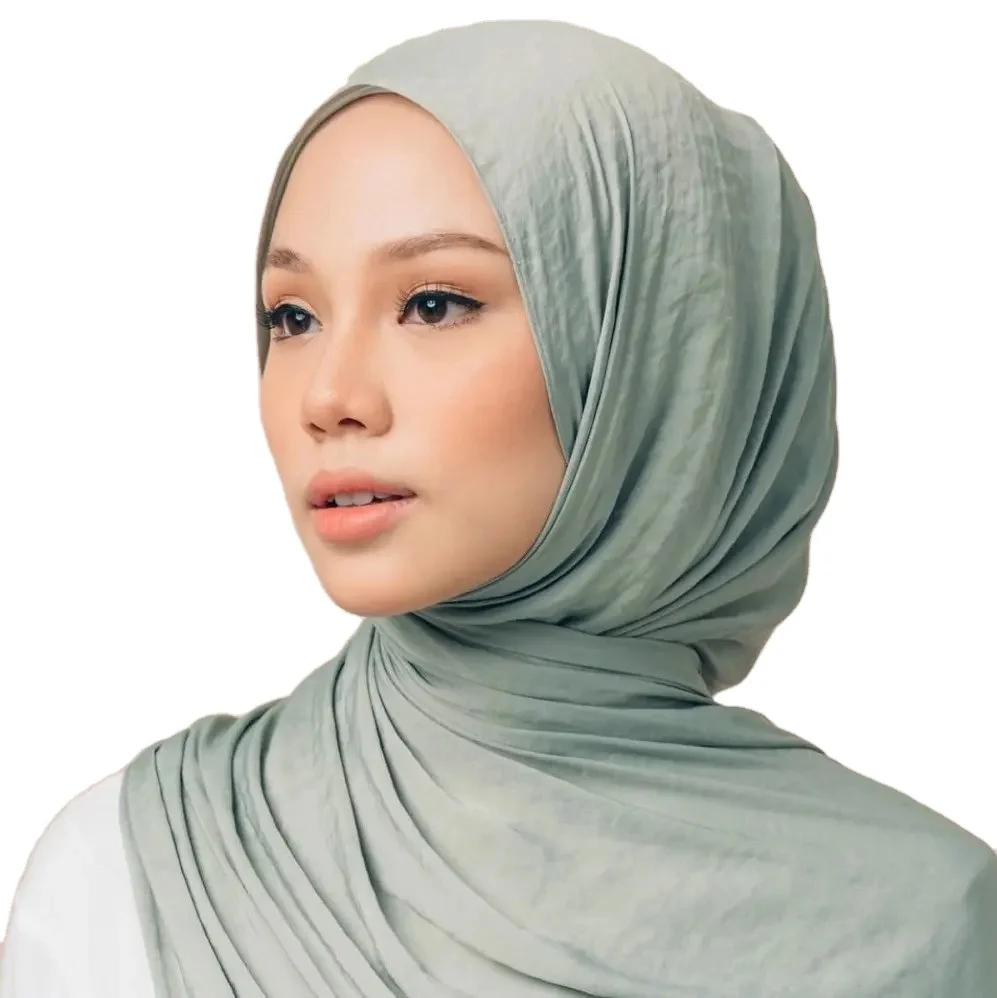 wholesale Plain Velvet Satin Hijab Scarf  Women Luxury Soft Shawl Turban Headwrap Women Bandana Muslim Hijabs for Woman Islam