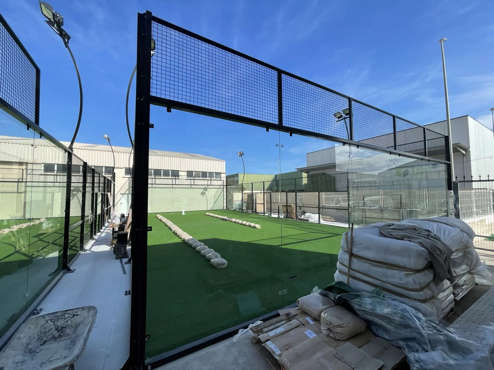 MC 2023 Professional High Quality Custom Color Paddle durable Outdoor Indoor Panoramic Padel Tennis Court