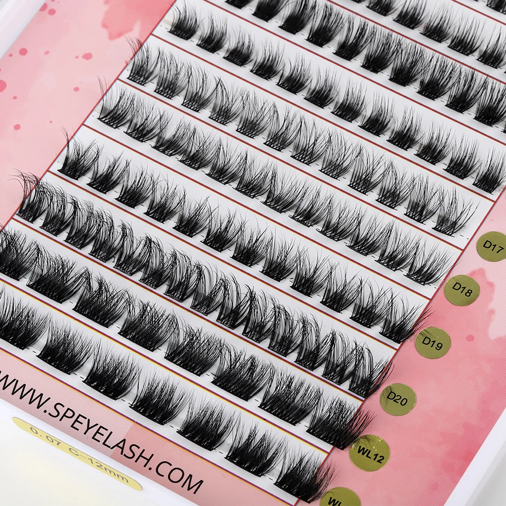 SP EYELASH Cluster Lashes C D Curl 8-18mm Mixed DIY Lash Extensions Soft Volume Individual Self Extensions Lashes Natural Look