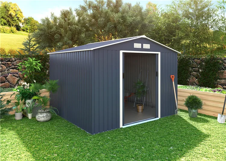 7.17m2 / 9.1x8.5ft taller garden metal shed