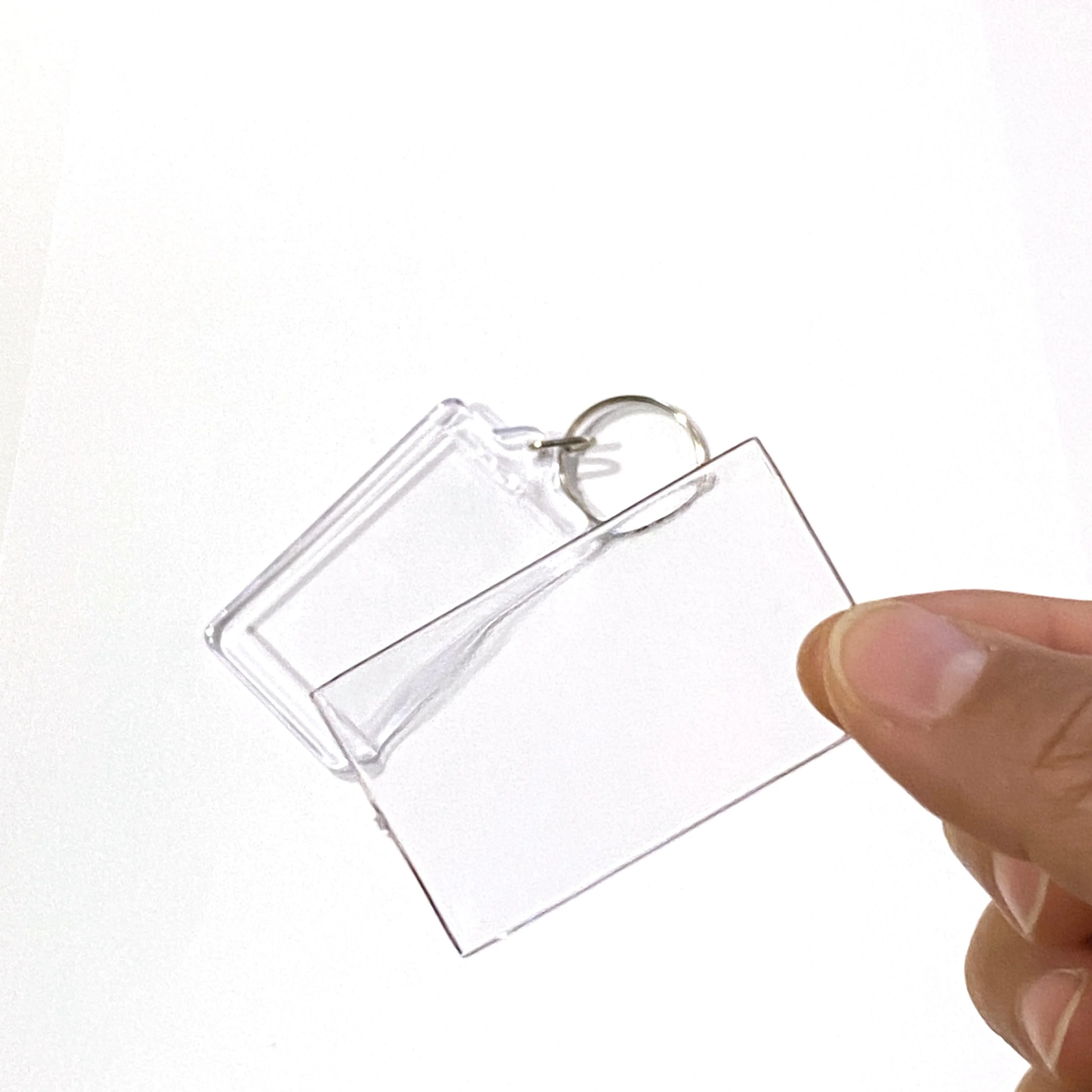 2023 rectangle round shape clear Acrylic Keychain Blanks with picture