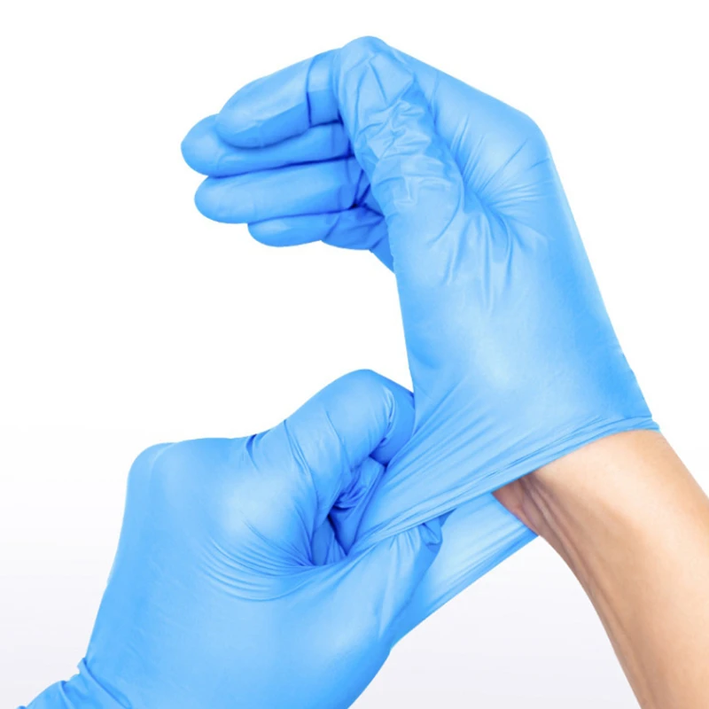 Powder Free Disposable Blue Nitrile Examination Micro-Touch Medical Touchntuff Lab Gloves