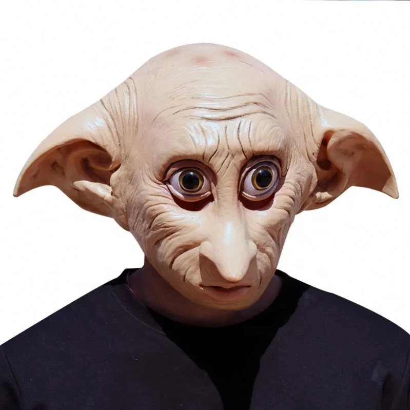 Dobby Mask Elf Costume Props For Masquerade Carnival Party Harry Movie Cosplay Latex Full Head Costume Mask for Adult