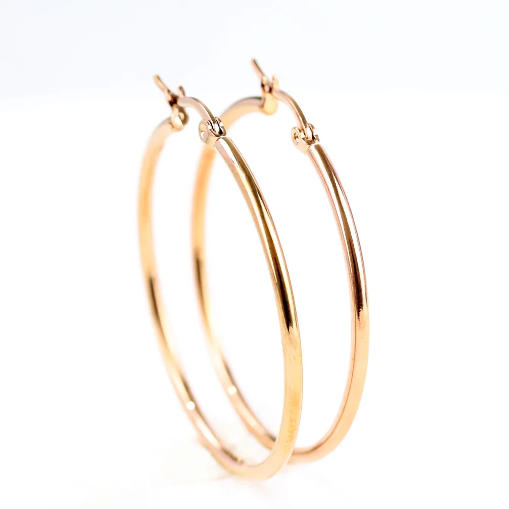 Classic Circle Huggie Hinged Hoop Earrings Wholesale Gold Plated Bali Large Circle Earrings Big Hoop Earrings For Women Jewelry