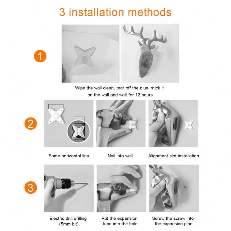 Wall Mounted Hook Creative Animal Shape Hooks Key Holder Hooks Clothes Coat Hanger for Bedroom Living Room