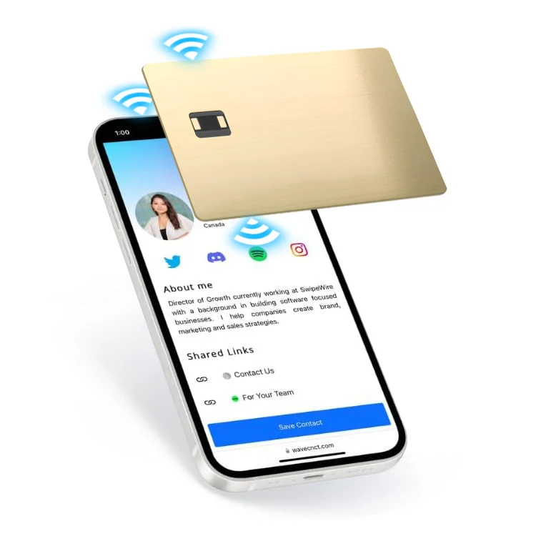Custom Sublimation Printing Stainless Steel Business Card Dual Chip RFID NFC Contactless Bank Card with Cross Theme Interface