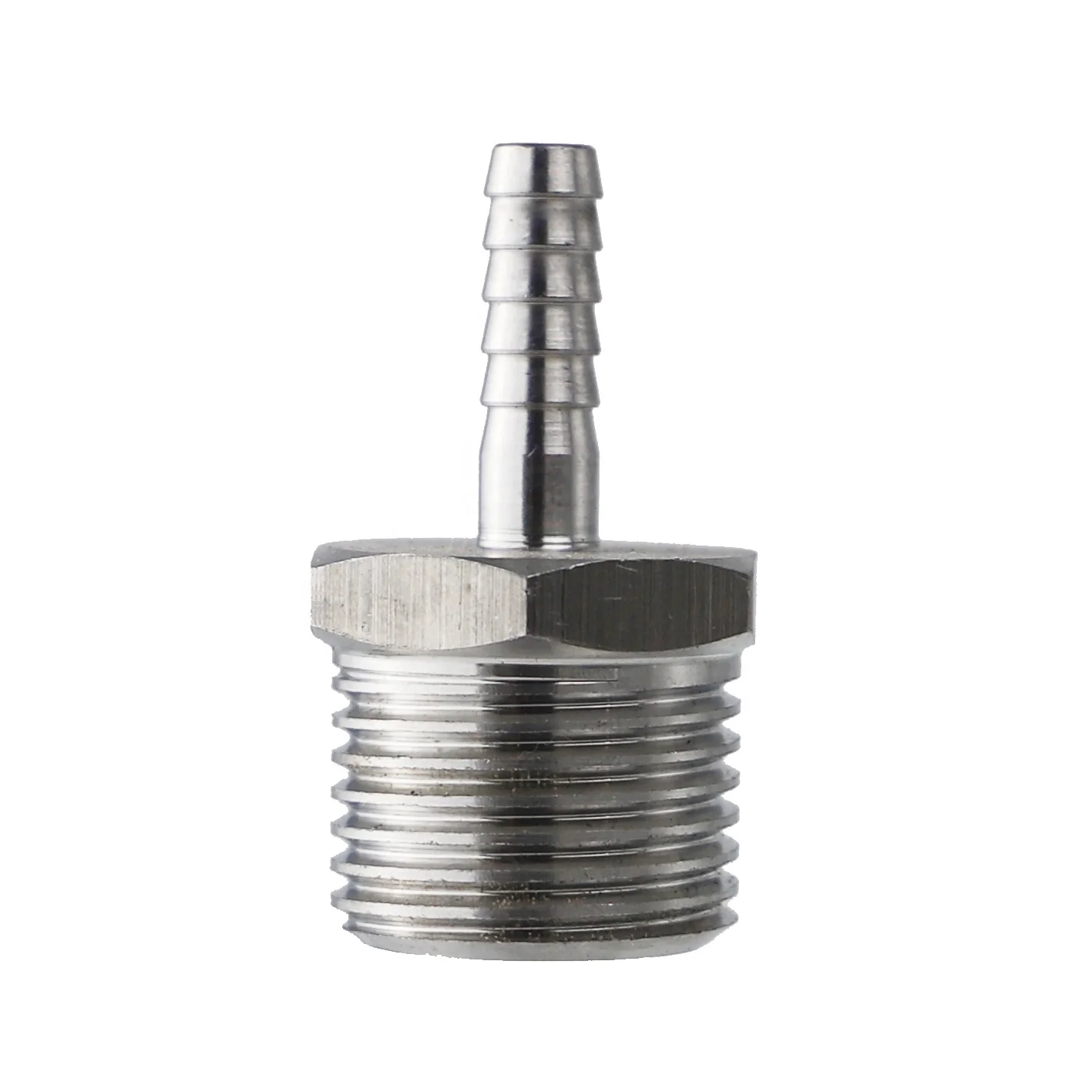 Stainless Steel High-Quality Straight Adapter 1/4 Barb to 3/8 NPT Tube Union Quick Coupler Pipe Fitting