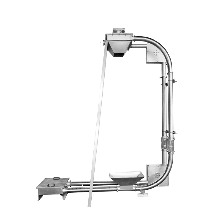 Food powder coffee bean discs cable drag tubular conveyor