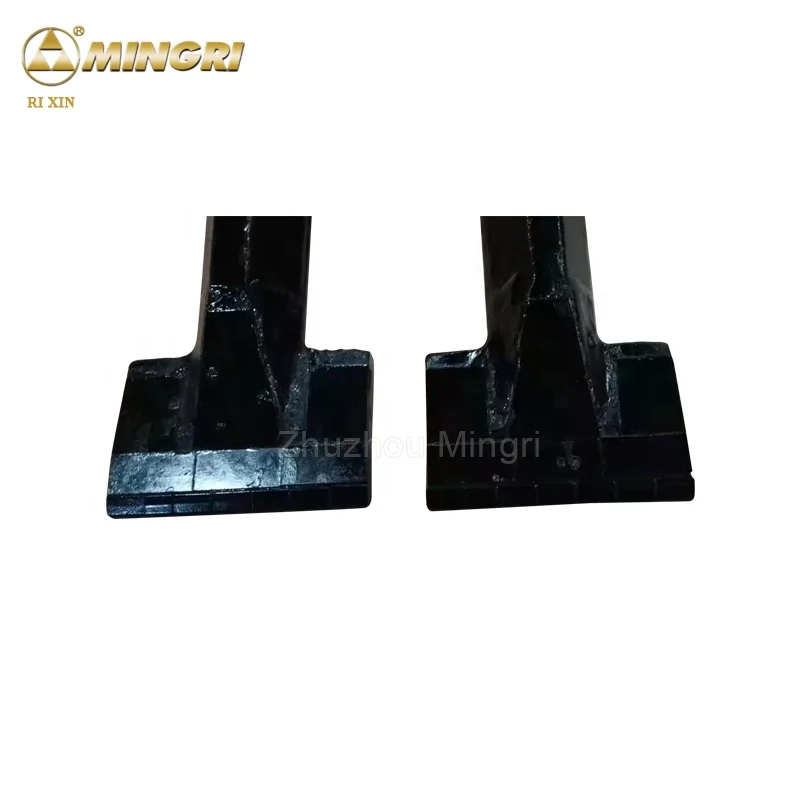 Cemented tungsten carbide railway tamping tine for plasser 0932