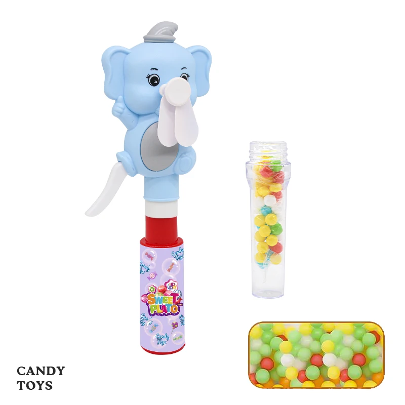 2 IN 1 Hand Pressure Fan Candy Toys Summer Outside Toys Gifts Mini Fan With Candies