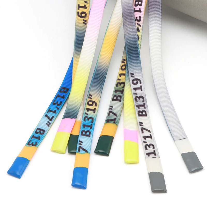 Custom hoodie string draw cords rope sweatshirt hoodie flat tape ribbon cord rope with rubber ends