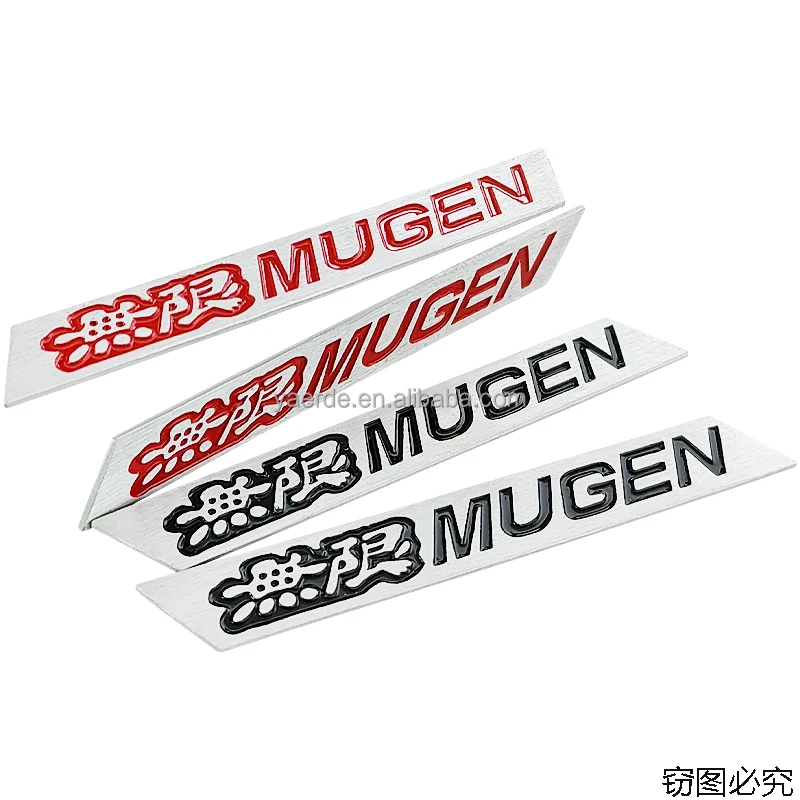 MUGEN aluminum badge car side trunk protection badge sticker exterior accessories car tuning logo FOR Honda