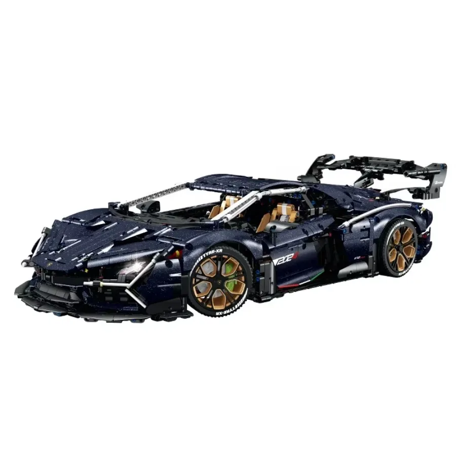 GULY 10624 Lambor Technic Racing Sian Starry Sky Painting FKP 37 Sports Car Vehicle Toy DIY Building Blocks Assembly Set 42115