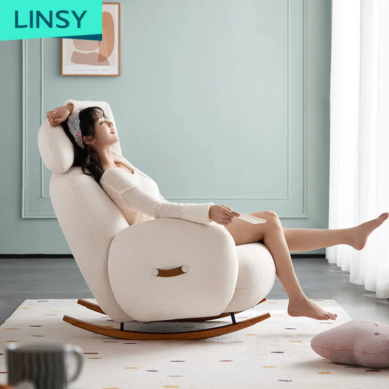 Linsy современный простой ленивый Досуг кресло-качалка Роскошная гостиная диван стул
