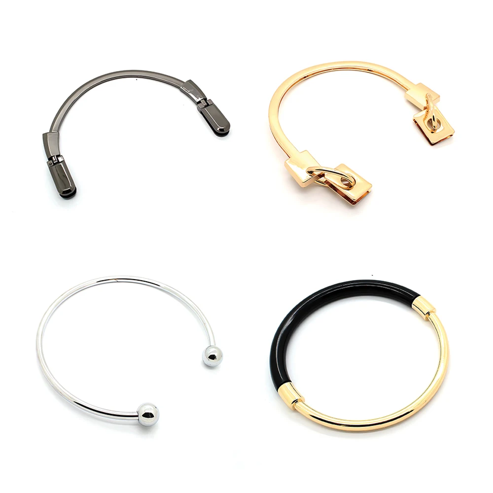Handbag Hardware Supplies Multiple Styles Women bag Handle Decorative Metal Handles For Leather Bag