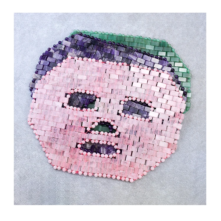 New Fashion Natural Stone Crystal Rose Quartz Facial Jade Eye Mask of Sleep Anti Aging