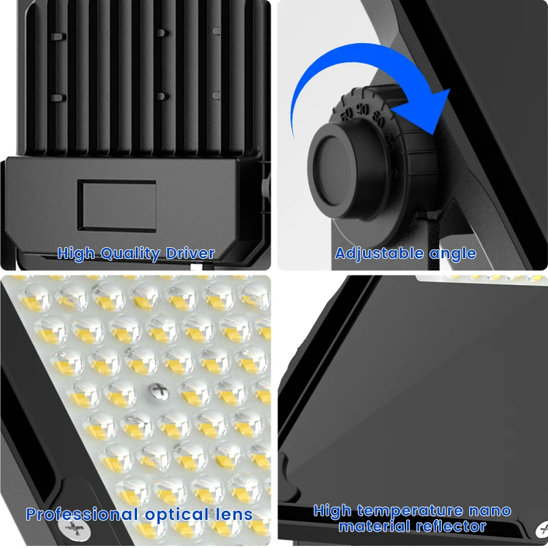 5 Years Warranty Outdoor IP66 Rank Reflector Projector LED Flood Lights 200W Floodlight for Stadium Billboard Parking Gardens