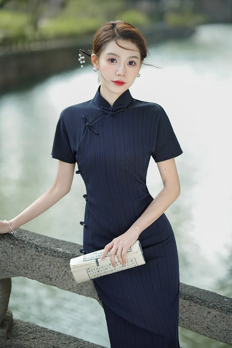 Online Wholesale Women Summer Qipao Dress Chinese Traditional Cheongsam clothes