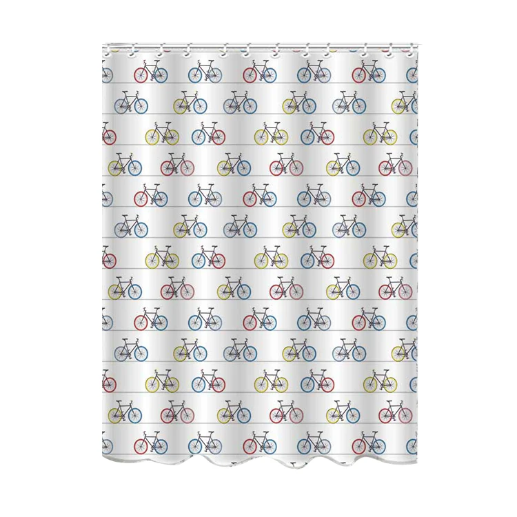 Shower Curtain Bath Mat Set Model Bathroom Fabric New Printing Waterproof Bathroom Window Curtain Cloth Shower Curtains Modern