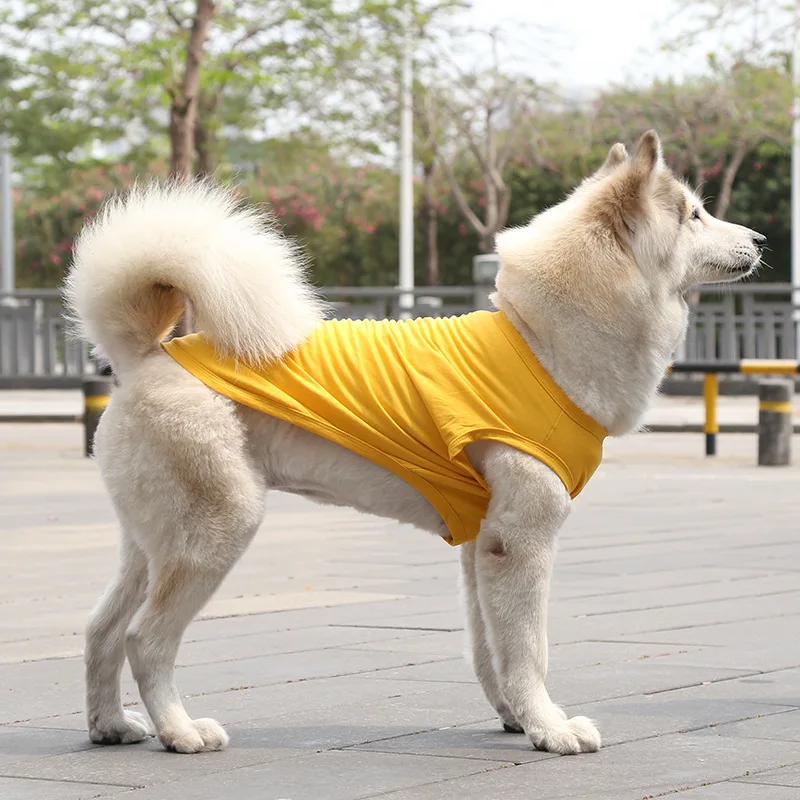 LM0132K Pet clothes Large dog pure cotton vest Dog and cat two legged clothes Pet supplies