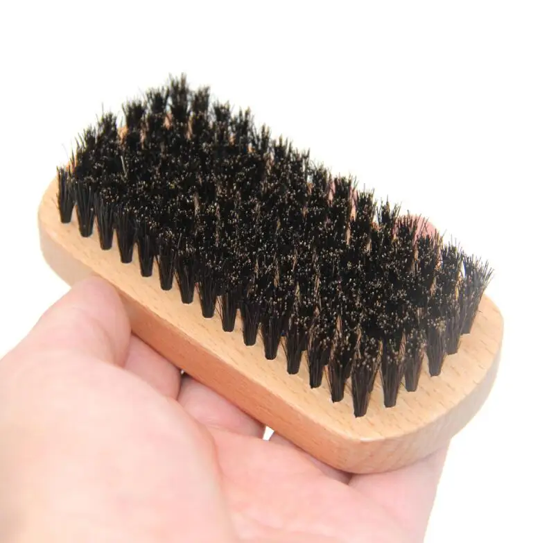 Personal custom made 100% beech brush Boar bristle brush beard massage brush for men