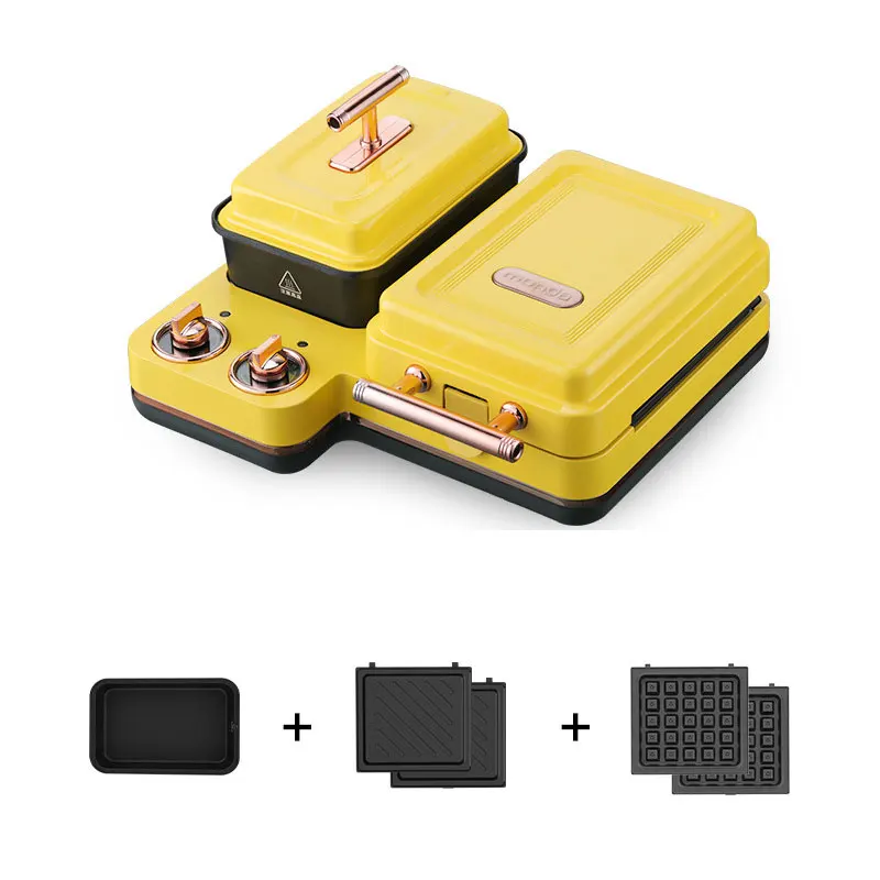 Бытовая кухонная посуда LIXIN электрическая духовка многофункциональная машина для жарки яиц сэндвич-машина 3 в 1 изготовитель