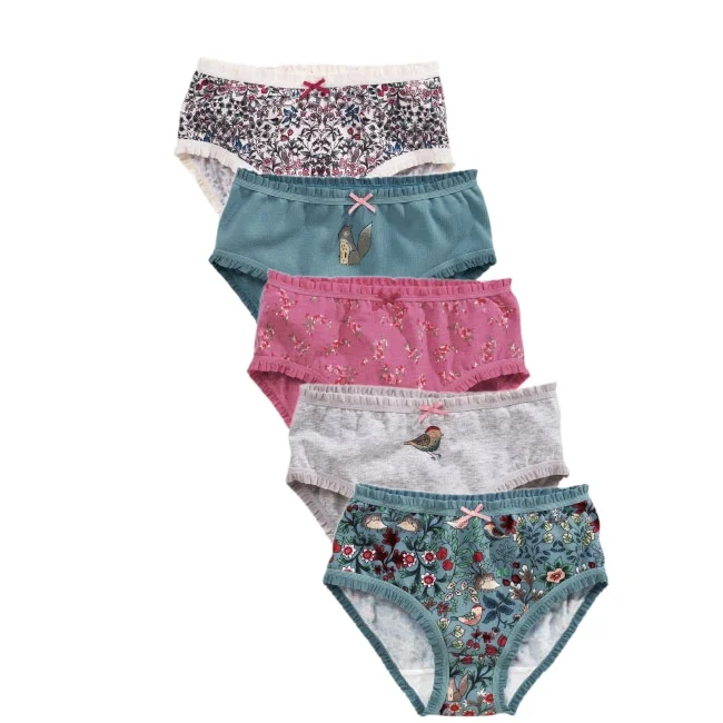 Детское нижнее белье, оптовая продажа, дышащие трусики с принтом на заказ для маленьких девочек