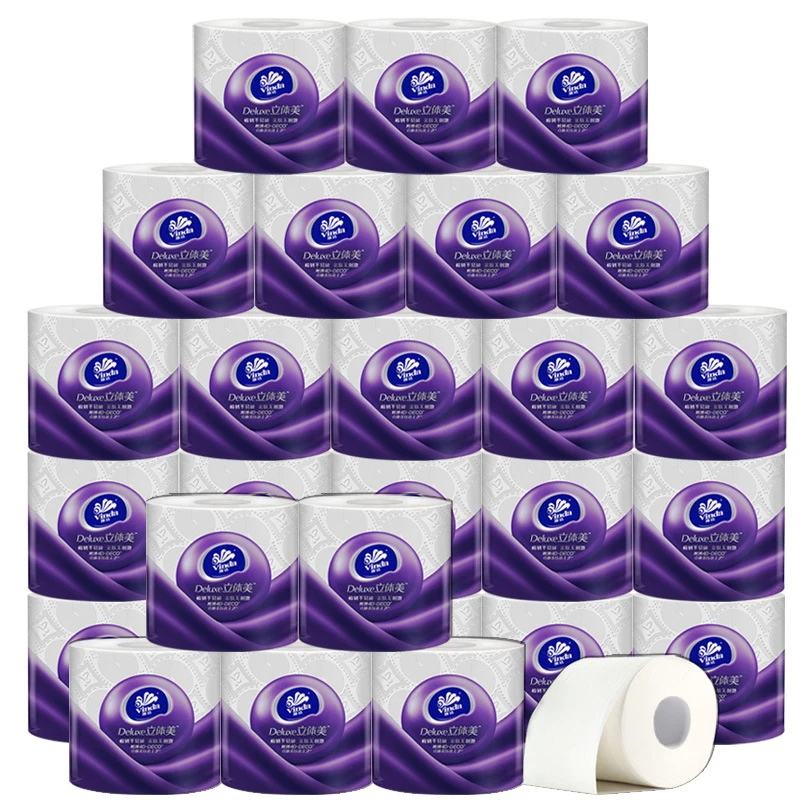 Wholesale Leez 2/3/4Ply Customize Soft Strong Virgin Wood Pulp Bulk Toilet Paper Loo Roll Bog Roll Facial Tissue Toilet Paper