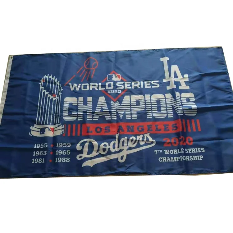 2021 Los Angeles LA Dodgers World Champions Banner Flag 3*5 Ft Banner With Grommets