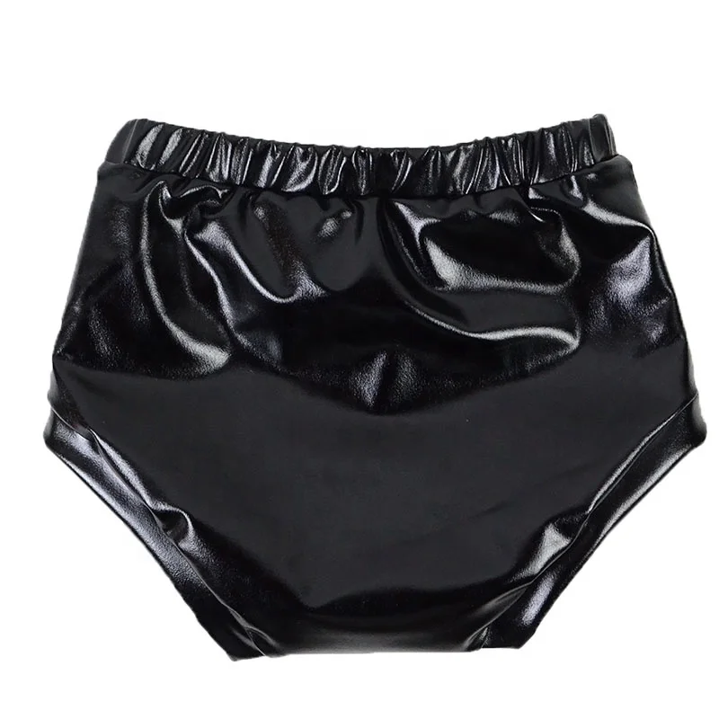 
2020 Boutique fashion kids clothing faux leather baby girls bummies shorts tollder children clothes 