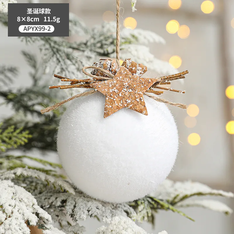 Foam ball White Snowflake drop bell Sticky Decoration Christmas Ball Ornament Pendant Drop Ball
