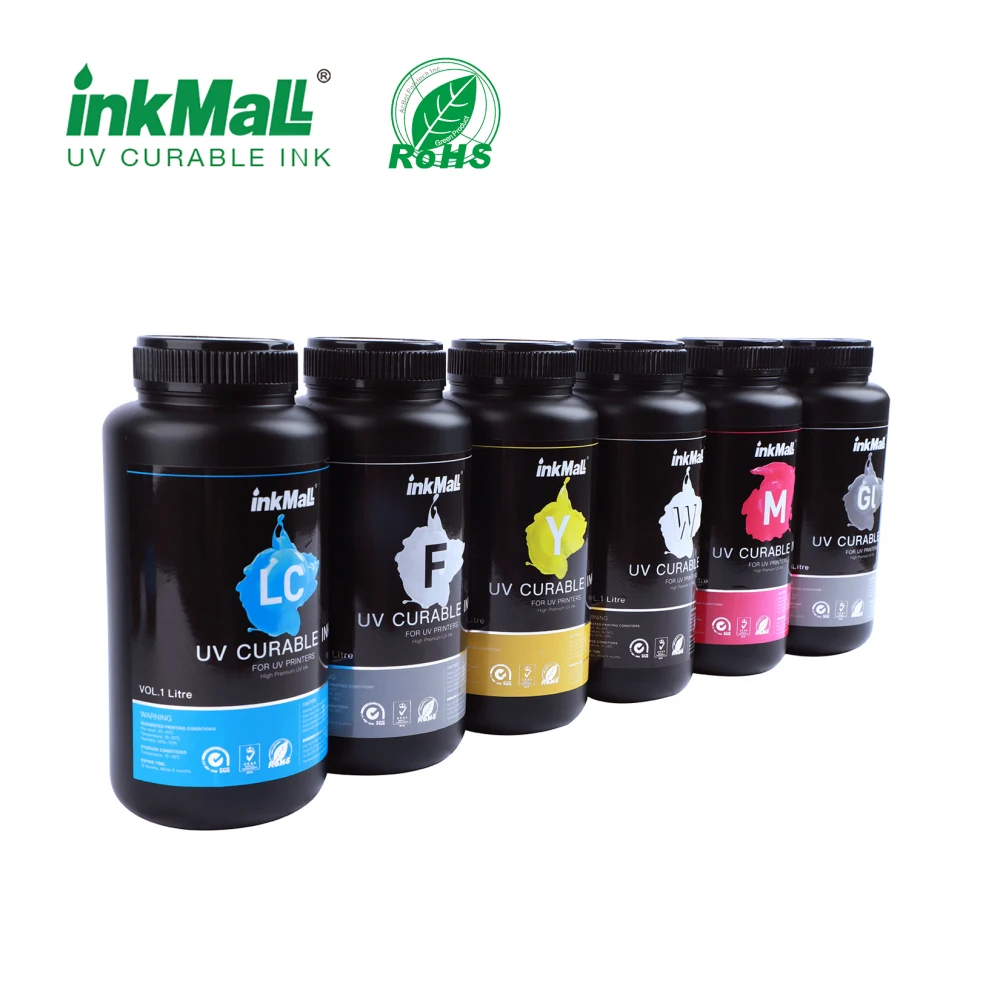 InkMall OEM Quality UV Inkjet Printer Ink for Jetrix / Sunthinks / Artisjet Wide Format UV Flatbed Plotter for DX5 DX7 XP600