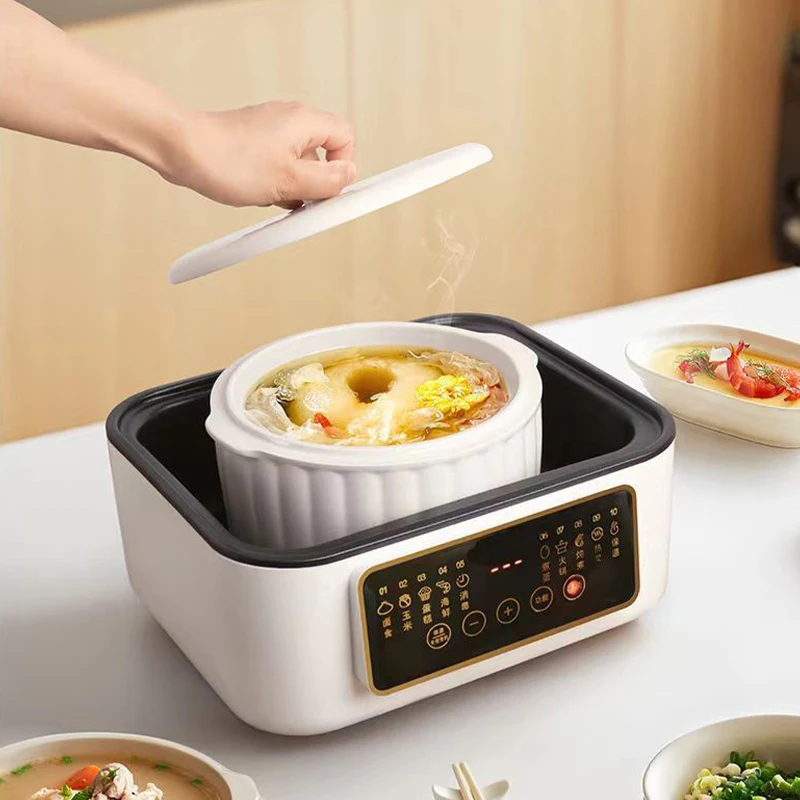 Wholesale 3Layers 1200W 18L Household Digital Control Electric Food Cooker Steamer Rice Machine Commercial Square Food Steamer