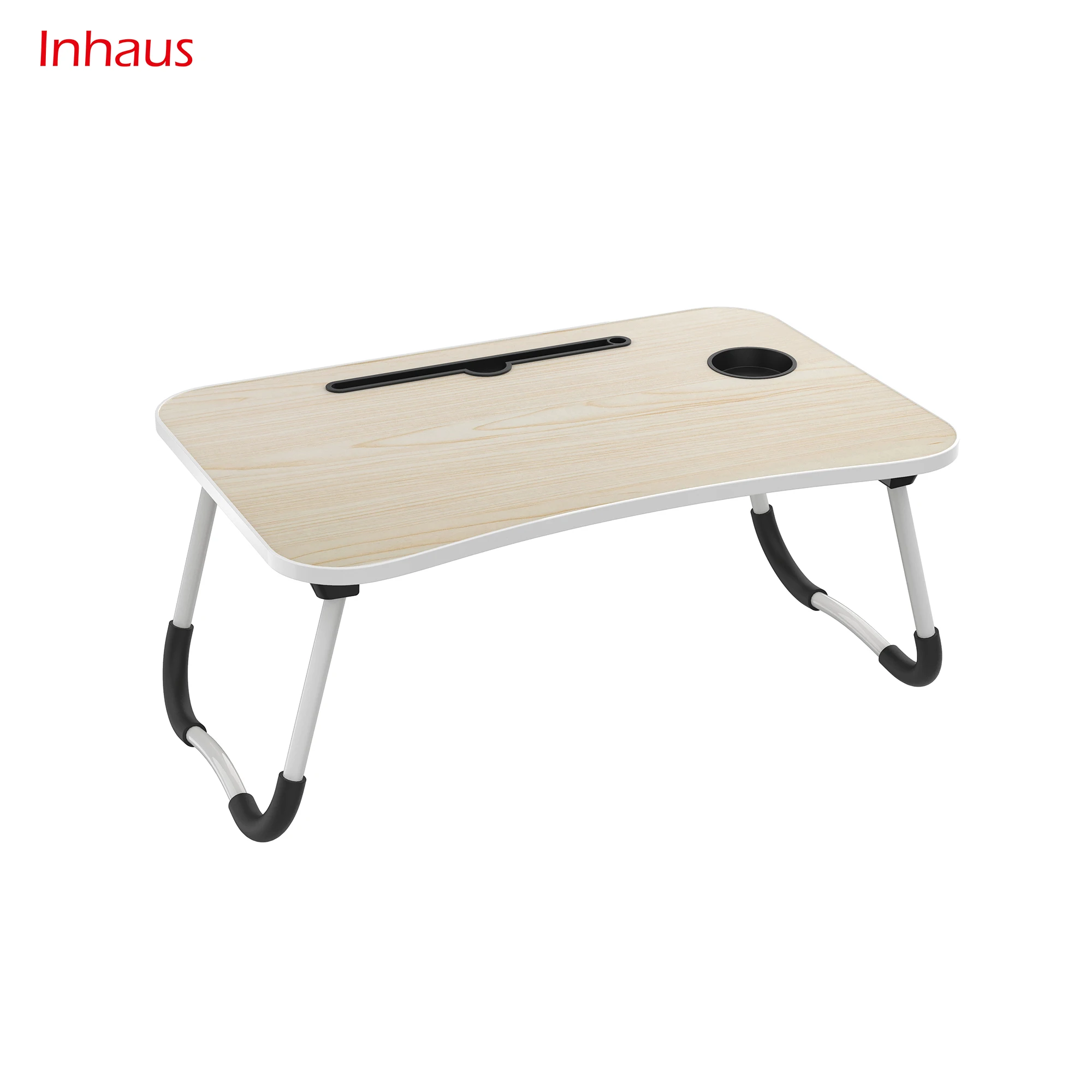 Foldable Laptop Bed Table, Portable Lap Desk with Slot for Bed and Sofa, Multifunction