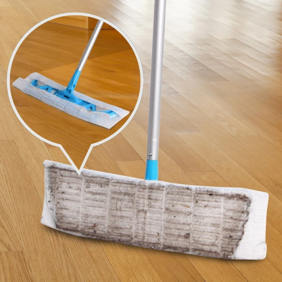 Disposable 100% polyester cleaning pads mop refills floor cloth wipes