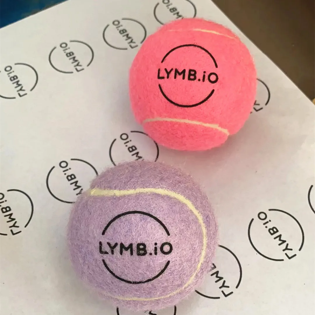 Custom logo Throwing Dog Chew Toys Wholesale Rubber Pet Tennis Balls Interactive Dog Toy Ball for Exercise