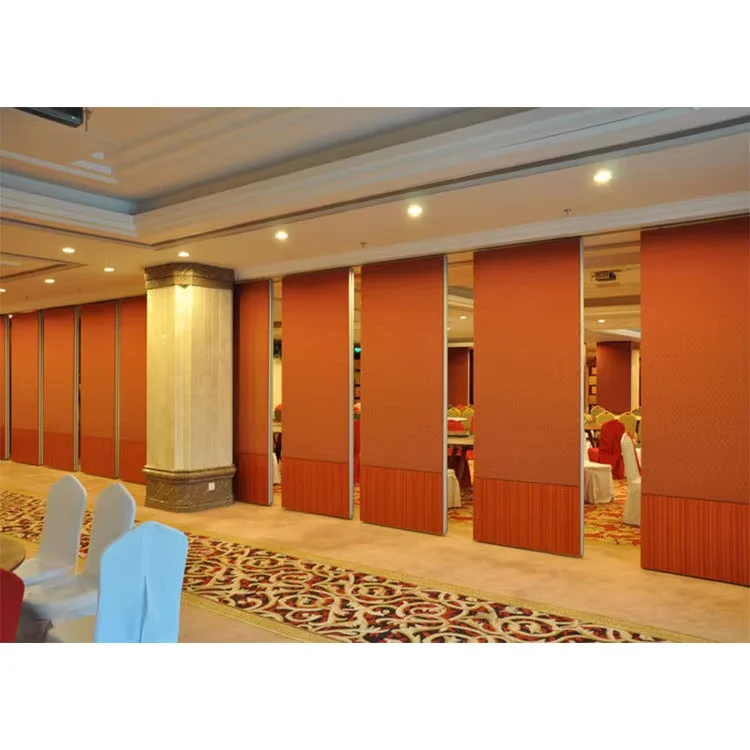 AE Factory Latest Sliding Door Separation Banquet Hall Wooden Partitions Wall Divider Movable Partition