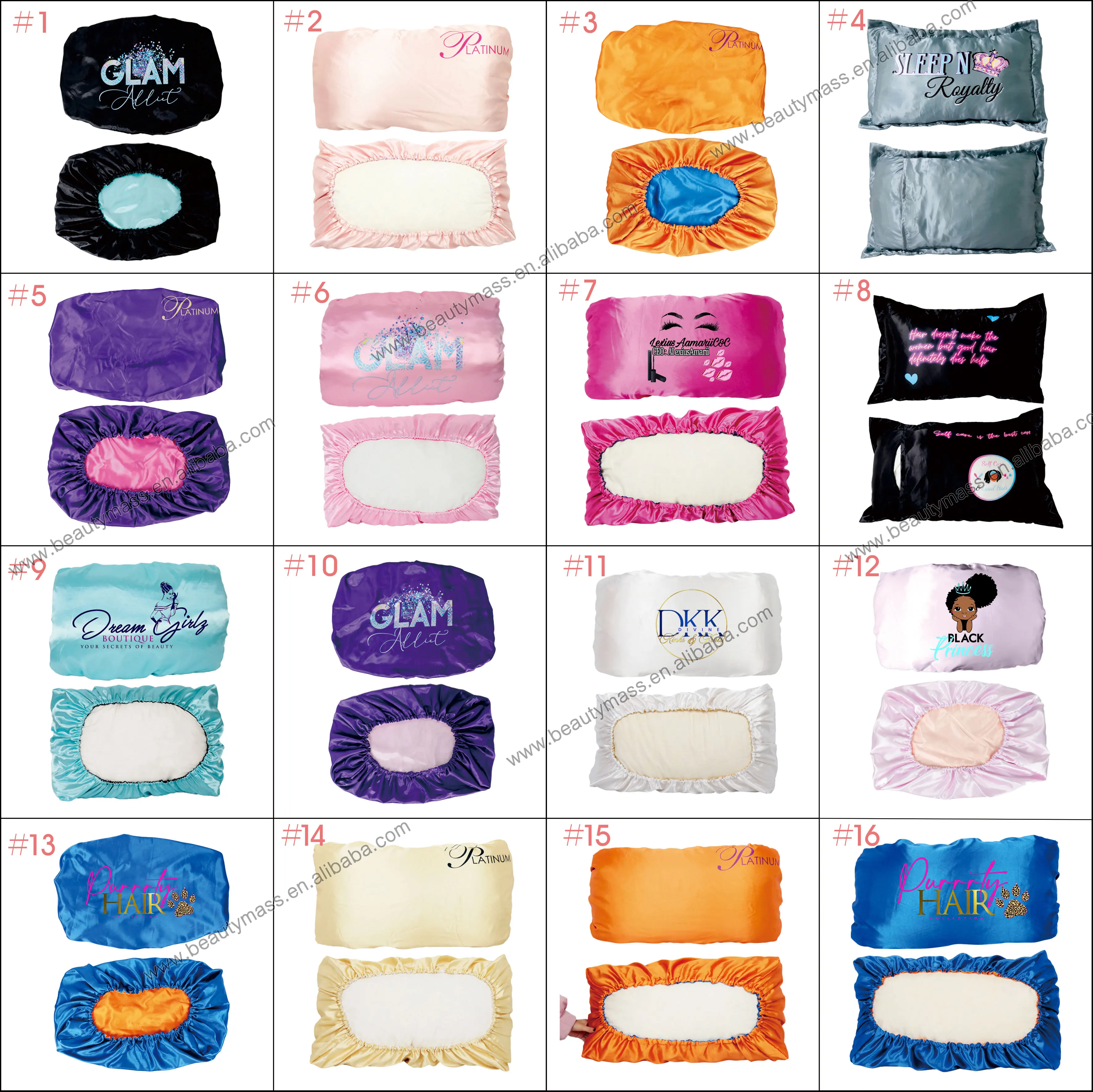 New Design Double Layer Satin Pillow Case Silk Luxury Custom Printed Pillow Elastic Cover
