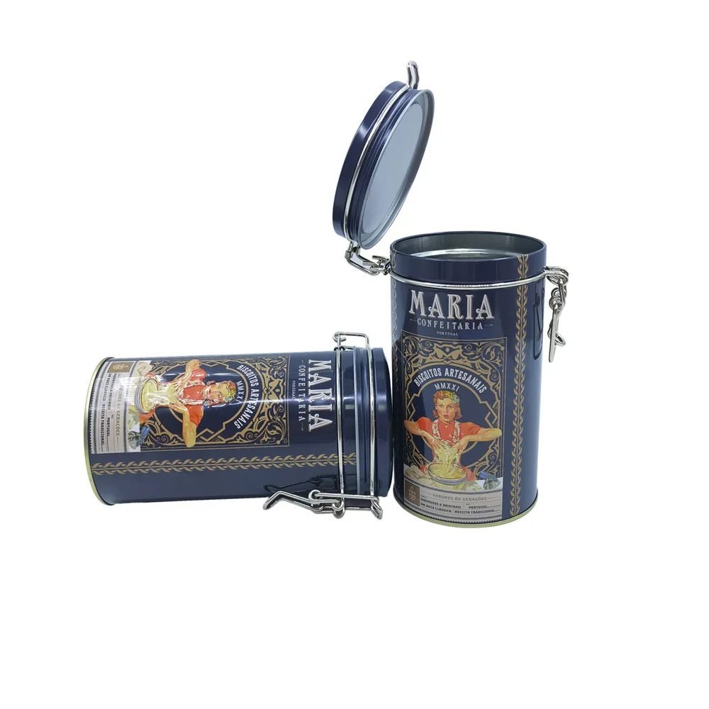 Hot selling coffee bean tin box coffee beans sealed tin can lock tea tin can seal and dry the tea and coffee