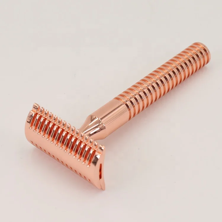 
Yaqi Private Label Rose Gold Double Edge Safety Razor Single Blade 
