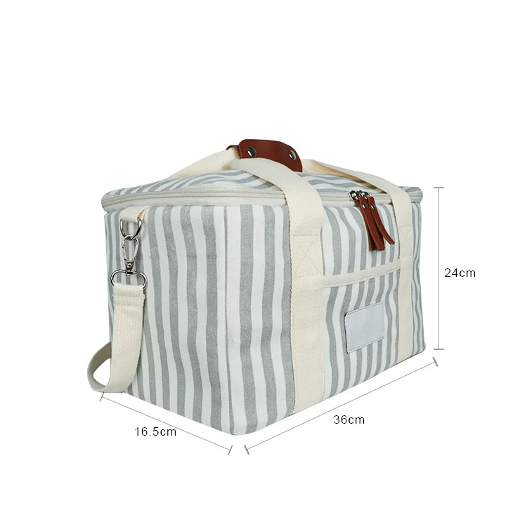 Collapsible Outdoor Square Cooler Bag Recycle Aluminum Custom Insulated Thermal Picnic Lunch Bags for Adults