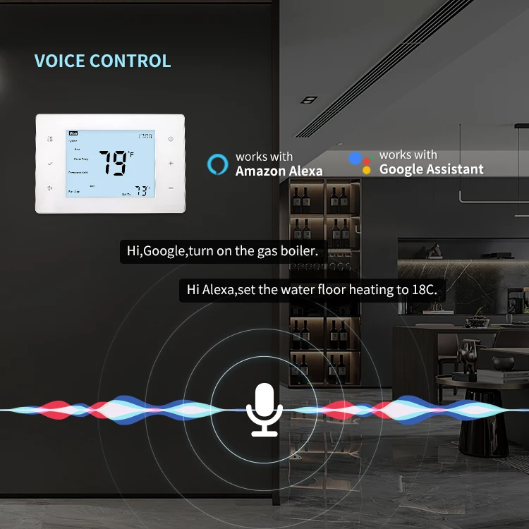 Hvac Heat Pump Heating And Cooling 24v Digital Wireless Thermostat