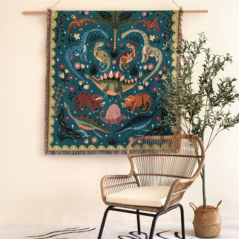 Cross-border direct supply of Indian style camping blankets Bohemian ethnic style sofa blankets line blankets